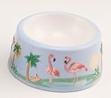 Pet Supplies : Elevated Porcelain Flamingo Pet Bowl