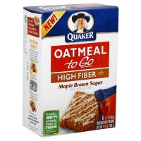 Quaker Oatmeal To Go HIGH FIBER Breakfast Bar, Maple Brown Sugar flavor (3-Box Value-Pack)