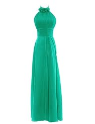 Halter Lace-Up Evening Dress/Bridesmaid Dress/Prom Dress 