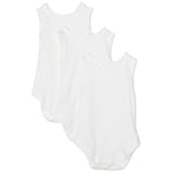 SpaSilk 100% Cotton Sleeveless Lap Shoulder 3-Pack Bodysuit