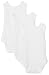 SpaSilk 100% Cotton Sleeveless Lap Shoulder 3-Pack Bodysuit – White, 6 Months