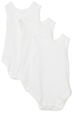 Spasilk 100% Cotton Sleeveless Lap Shoulder 3-Pack Bodysuit