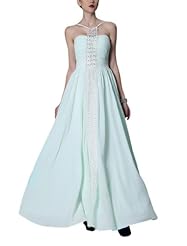 A-line Cocktail Lace Crystal Pleated Beaded  Silk Sleeveless Spaghetti Strap Homecoming Dress/Pageant Dress/Prom Dress/Party Dress/Wedding Dress  With Ruffles