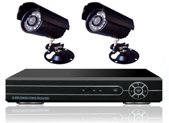 2 Camera Sony Ccd Diy Cctv Security System 4 Channel Dvr Recorder Indooor Outdoor Ir Night Vision Kit