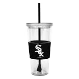 MLB Chicago White Sox 22-Ounce Insulated Straw Tumbler with Sleeve