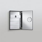 Robern SOMM S Series Swing Out Magnifying Mirror, Black