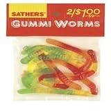 Sathers Gummi Worms Candy - 2.75 Oz Bag, 12 Ea