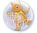 Baby Girl Bear Bubble Balloon 24" High Quality Qualatex