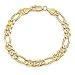 Joyería : 14k Yellow Gold Figaro Men's Bracelet (8.5")
