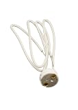 Leviton 80054 Miniature Bi-Pin Base, G4, G6.35, GY6.35, GX5.3 MR16, GZ4 MR11, Halogen, Incandescent, Ceramic Body Lampholder, Mounting Holes, Side Wired, White