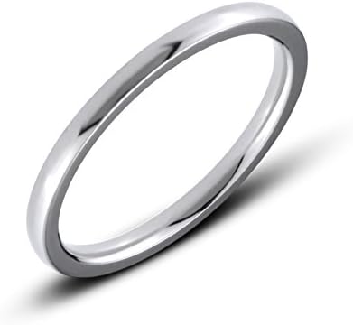 Titanium 2mm Classic Dome Polished Comfort Fit Wedding Band