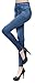 Women's Denim Print High Waist Blue Jean Leggings Seamless Skinny Jeggings L