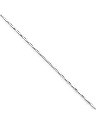 14k White GoldG 0.70mm Box Chain with lobster Catch