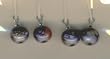 Dollhouse Miniature 4 Large Blue & Green Christmas Ornaments