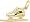 Speed Skate, Gold Plated Silver Charm by Rembrandt Charms
