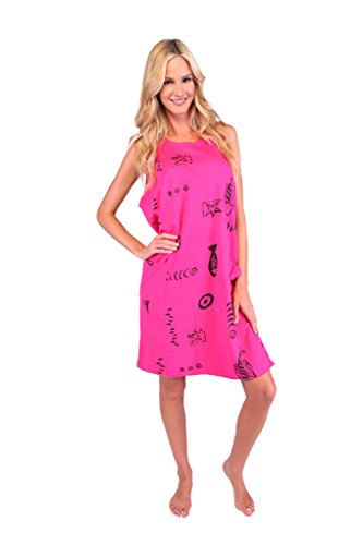 Ingear Beach Short Tank Cotton Dress 3x Pink Black | Desertcart INDIA