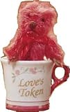 Gund Tiny Teddy Wishes Love's Token Cup with Red Mohair Bear