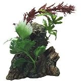 Marina Deco-Wood with Plant - Small - 3 in. x 2 in. x 3 in.