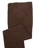 Knightsbridge Comfort Stretch Blend Wool Mens Dress Pants - Flat Front Brown 42