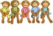 Five Little Monkeys 5" Plush Finger Puppets (Set of 5) by Merry Makers