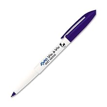 Expo Vis-A-Vis Wet-Erase Markers, 12 Purple Markers (16008)