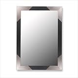 IMAGE OF Mirror with Stainless Corners and Satin Black Keystones Size: 22