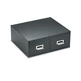 Buddy Products 1658-4 Buddy Products Double Drawer Steel 5 x 8 Card Cabinet, 16D, 3000-Card Cap, BK