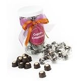 Brownie Points Cupid's Creations Signature Canister of 40 Dark Chocolate and Peanut Butter Gourmet Buckeyes
