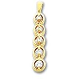 14k AAA Diamond Journey Pendant