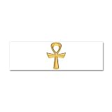 42 x 14 Wall Vinyl Sticker Egyptian Gold Ankh