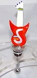 Hand Blown Glass Guitar Wine Bottle Stopper Cork