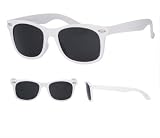 LUNETTES DE SOLEIL STYLE WAYFARER RETRO VINTAGE 80's - MONTURE BLANCHE VERRE NOIR FASHION TENDANCE