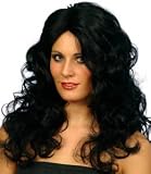 BLACK LONG CURLY GLAMOUR LADIES WIG