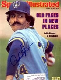 Rollie Fingers Autographed/Hand Signed Sports Illustrated Magazine (Milwaukee Brewers)