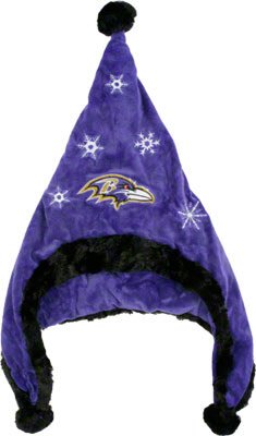 Baltimore Ravens NFL Official Team logo Stadium Dangle Santa Hat *NEW ITEM*