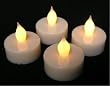 12 Battery Operated AMBER LED Tealight Candles Flameless Heatless No Heat Candle Flickering