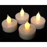 12 Battery Operated AMBER LED Tealight Candles Flameless Heatless No Heat Candle... by LED Tech