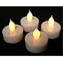 Set of 12 Battery Operated Realistic Flickering 'Flame' Amber LED Tealight Candles FLAMELESS & SMOKELESS