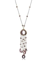 Dana Kellin Beautifully Wrapped Pink Quartz Fringe Detail Pendant Necklace