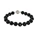 Black Onyx Faceted Bead Bracelet w/ CZ Disco Ball