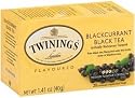 Twinings Blackcurrant Black Tea, Tea Bags, 20-Count Boxes (Pack of 6)