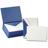 Brilliant Blue Faux Lizard Box of Notes