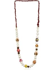 Wendy Mink "Matrix" Crochet Suede Necklace