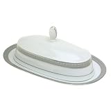 Mikasa Platinum Crown Covered Butter Dish by Mikasa