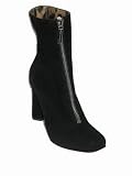 DOLCE & GABBANA Suede Zip Front Boot in Black