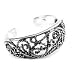 Sterling Silver Antiqued Roped Filigree Scroll Toe Ring