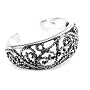 Sterling Silver Antiqued Roped Filigree Scroll Toe Ring