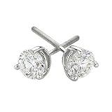Certified Diamond Solitaire Earrings 3/4ctw
