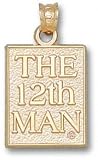Texas A&M Aggies Solid 10K Gold ''THE 12TH MAN'' Pendant