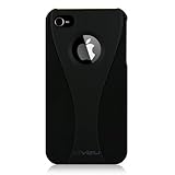 (Black) Mivizu hard rubber crystal skin case cover for Verizon iPhone 4 / 4 ....